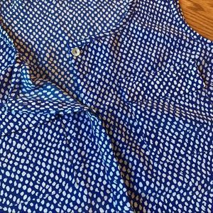 EUC Blue and White Chico's blouse, Size 0